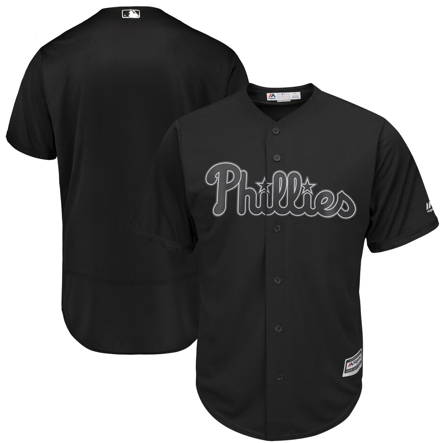 Men's Philadelphia Phillies Majestic Black 2019 Players' Weekend Team Stitched MLB Jersey